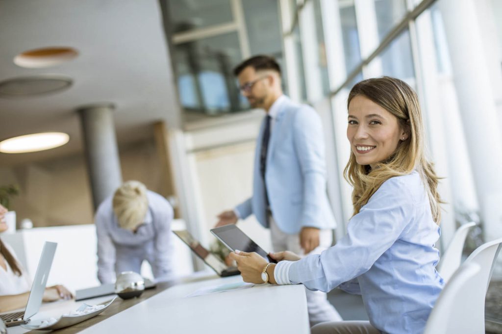 young woman with group of business people have a m 2023 11 27 04 51 03 utc